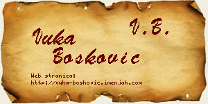 Vuka Bošković vizit kartica